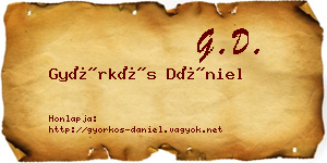 Györkös Dániel névjegykártya